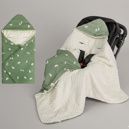 nid d'ange cosy hiver vert réversible