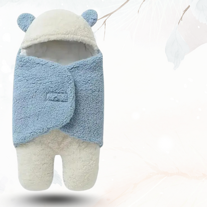 Nid d'ange cosy tête ours bleu