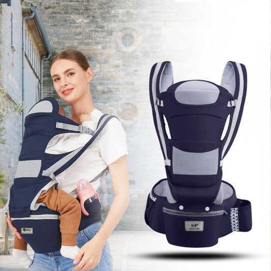 porte bébé bleu confortable