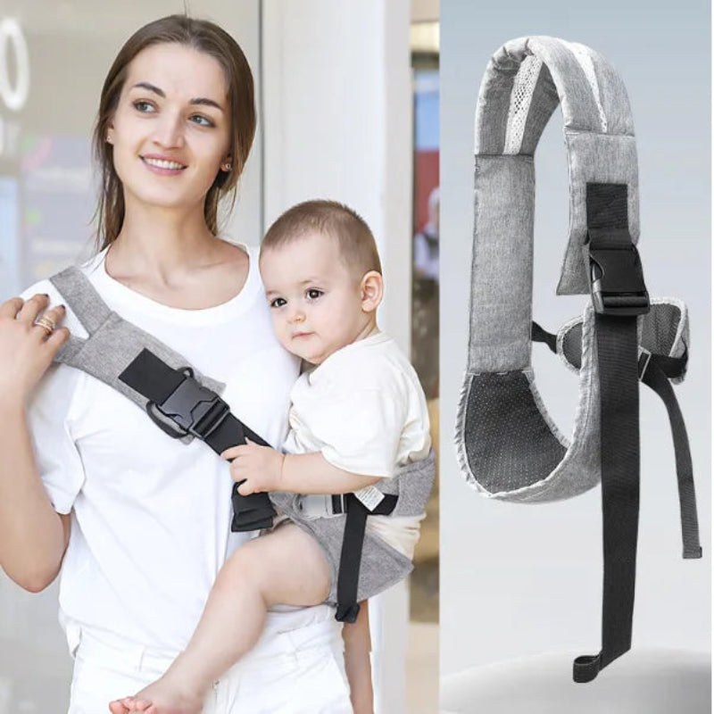  porte bébé gris ceinture