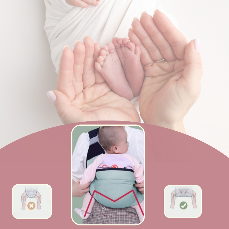position sécuritaire porte bébé 