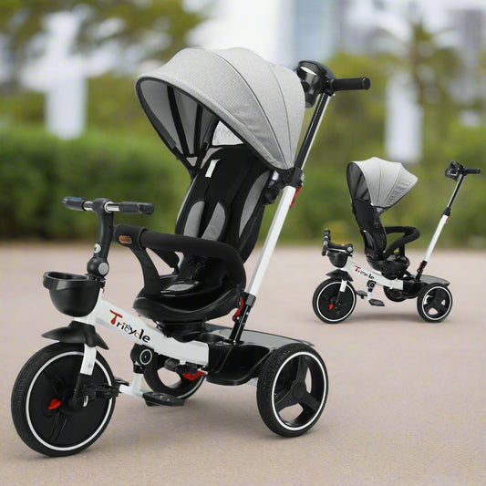 Poussette 3 roues avec position face à vous et face au monde