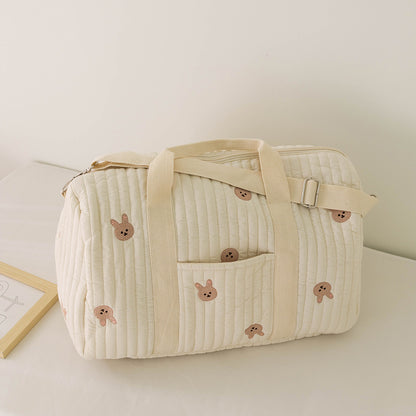 sac à langer tête lapin organisé 